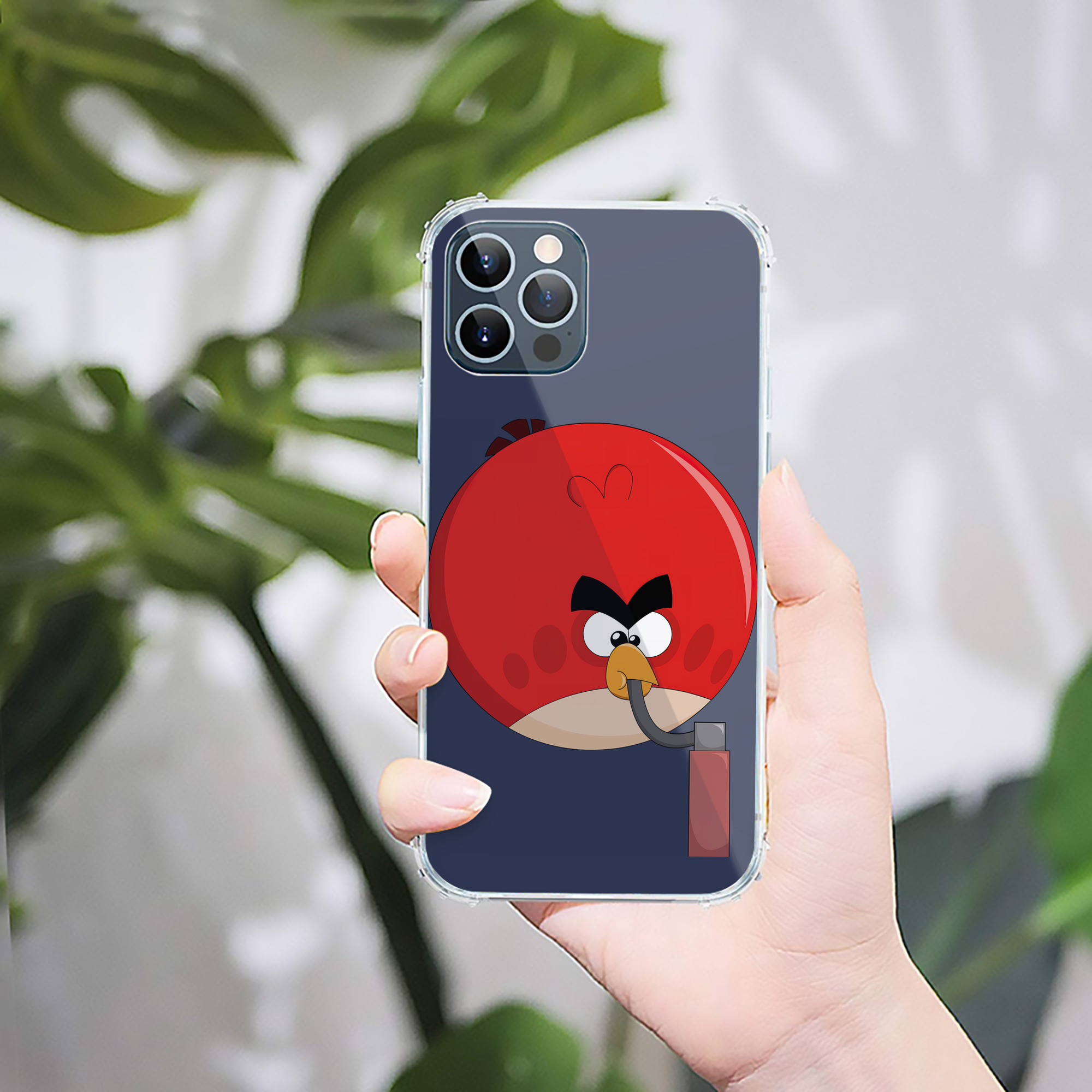 （画像用） Angry Birds アングリーバード 【iPhone 12シリーズ対応】透明スマホケース（クリアソフトケース）
